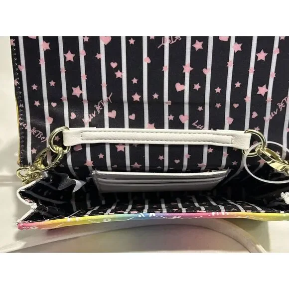 Luv Betsey By Betsey Johnson White Multicolor Crossbody Purse With Coin Pouch - Picture 7 of 9